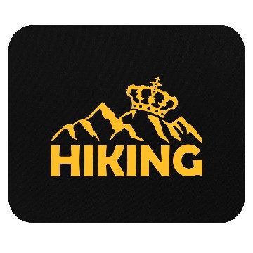 Discover Logo Hiking crown mountains Mouse Pads