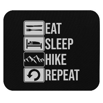 Discover Hiking daily repeat mountains Mouse Pads