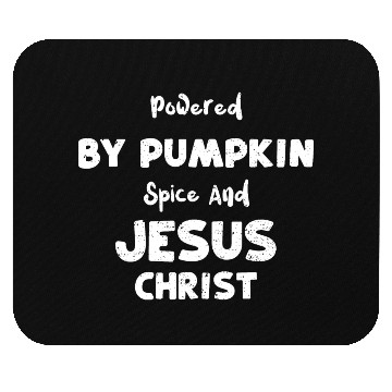 Discover Powered By Pumpkin Spice And Jes... Mouse Pads
