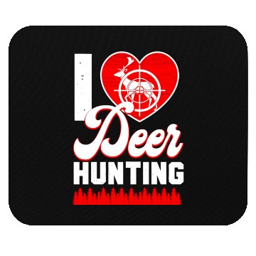 Discover Buck Deer Hunting Hunter Heart Mouse Pads