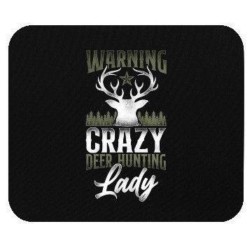 Discover Buck Deer Hunting Hunter Girl Mouse Pads