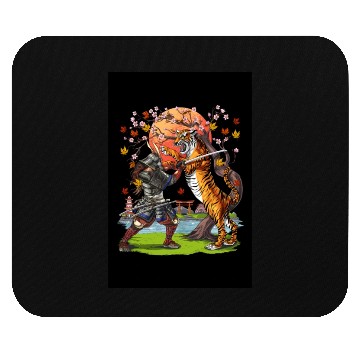 Discover Japanese Tiger Samurai Warrior Mouse Pads