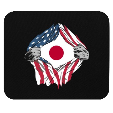 Discover USA Japan friendship flags design Mouse Pads