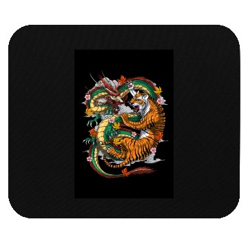 Discover Japanese Dragon Tiger Mouse Pads