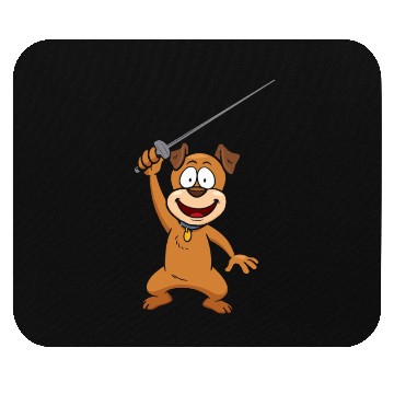 Discover Fencing Dog Funny Animal Fencing Humor For Dog Mouse Pads
