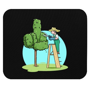 Discover Garden Gardener Cut Hedge Middle Finger Gardening Mouse Pads