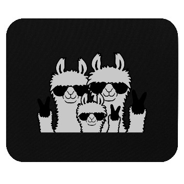 Discover Peace family llama parents Mouse Pads