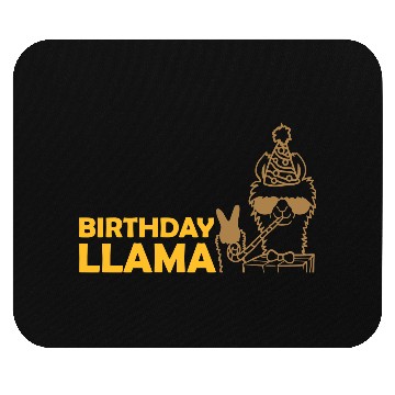 Discover Cool Birthday Llama Sunglasses Mouse Pads