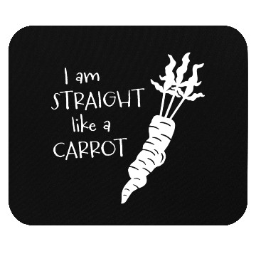 Discover straight like a carrot - white uni I Mouse Pads