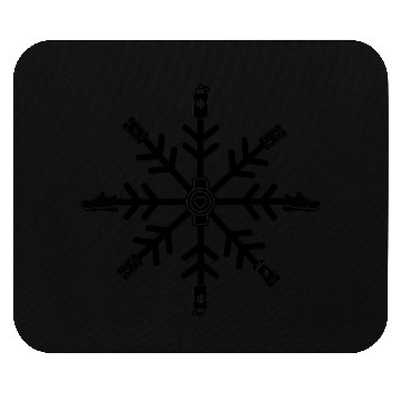 Discover Winter Running Snowflake Mouse Pads