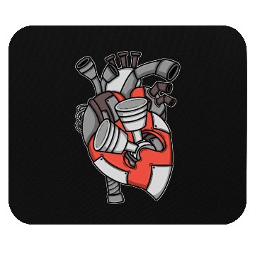 Discover Engine Heart Pistons Car Mechanic Mouse Pads