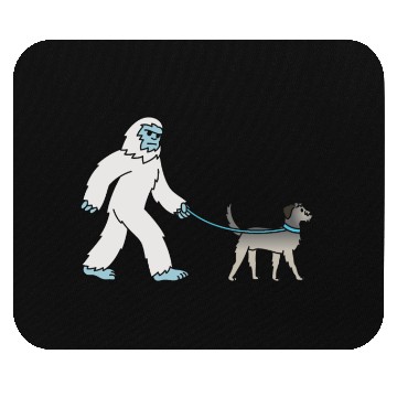 Discover Bigfoot Sasquatch Walking Irish Wolfhound Mouse Pads