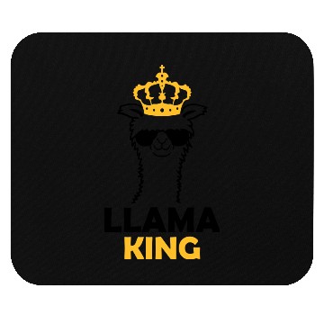 Discover Llama King funny boss Mouse Pads