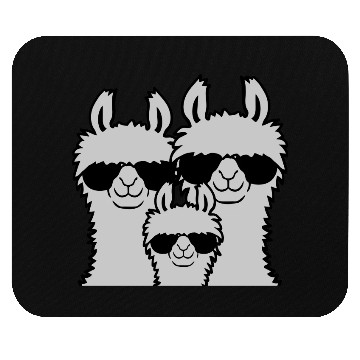 Discover Llama family parents child Mouse Pads