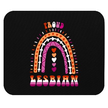 Discover Proud Lesbian Pride Boho Rainbow Mouse Pads