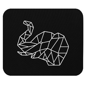 Discover elephant low poly Mouse Pads