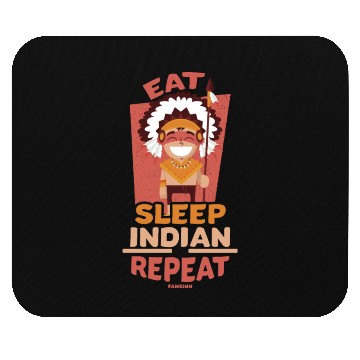 Discover Eat Sleep Indian Repeat Native American People Mouse Pads