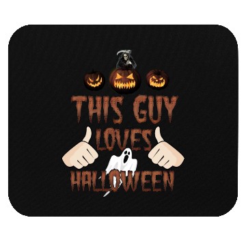 Discover This guy loves Halloween - Skeleton Mouse Pads