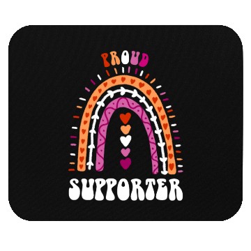 Discover Proud Supporter Lesbian Pride Boho Rainbow Mouse Pads