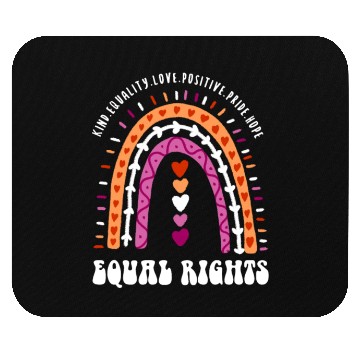 Discover Equal Rights Lesbian Pride Boho Rainbow Mouse Pads
