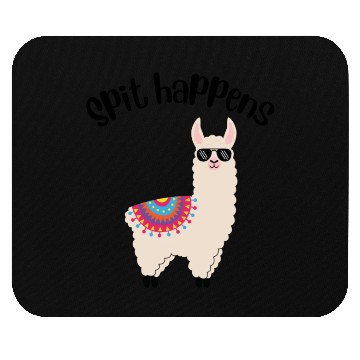 Discover Spit Happens Llama Mouse Pads
