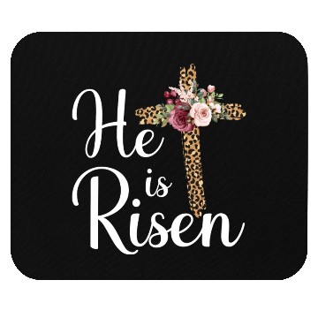 Discover He Is Risen Jesus Christ Cross Easter Sunday Mouse Pads