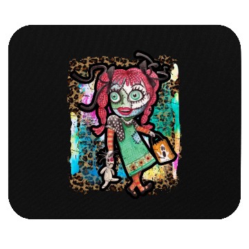 Discover Halloween Zombie Rag Doll Tie Dye Mouse Pads