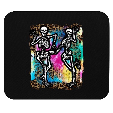 Discover Halloween Skeletons Dancing Tie Dye Mouse Pads
