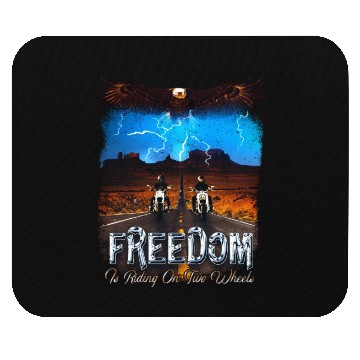 Discover Motorcycle Freedom Vintage Classic Biker Mouse Pads