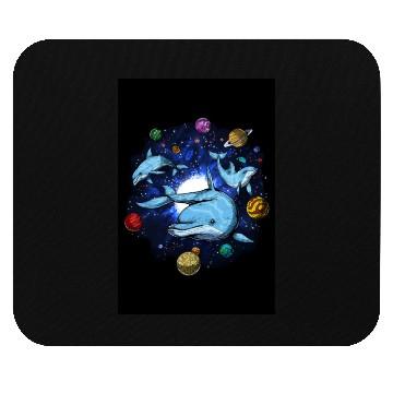 Discover Psychedelic Space Dolphins Mouse Pads