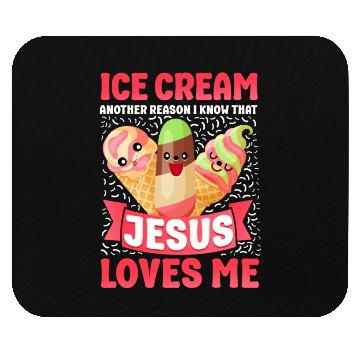 Discover Ice Cream Christian Jesus Cone Mouse Pads