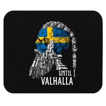 Discover Sweden, Swedish Flag, Till Valhalla, Viking Mouse Pads