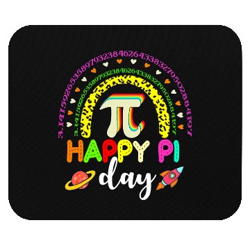 Discover happy pi day mamatic math teacher leopard rainbow Mouse Pads