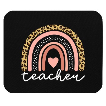 Discover Boho Teacher Rainbow Leopard Teacher Appreciation Mouse Pads