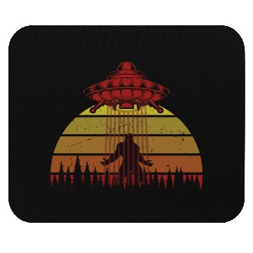 Discover Bigfoot UFO Alien Forest Fantasy Mouse Pads