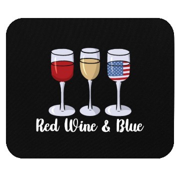 Discover Red Wine & Blue | Bourbon Drinker Mouse Pads | Whisky