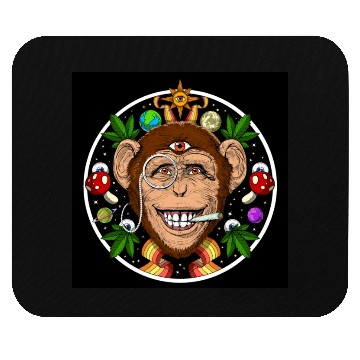 Discover Psychedelic Monkey Stoner Mouse Pads