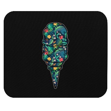 Discover Ice Cream Tropical Floral Flower Mouse Pads