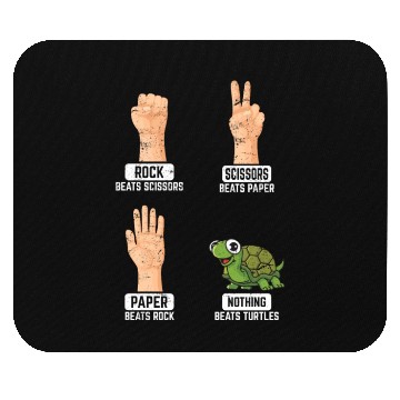 Discover Rock Paper Scissors Nothing Beats Turtles Funny Tu Mouse Pads