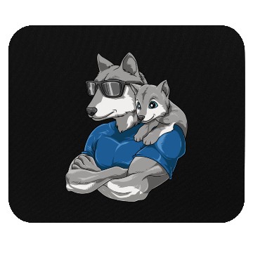 Discover Strong Wolf with Wolf Child for a Wolf lover Mouse Pads