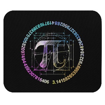 Discover Pi novelty circle watercolor Mouse Pads for Pi Day