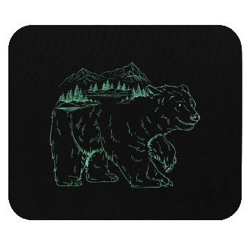 Discover Bear Landscape Mountain Wilderness Mountaineer Mouse Pads