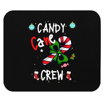 Discover Cute Funny Candy Cane Crew Funny Christmas Candy Mouse Pads
