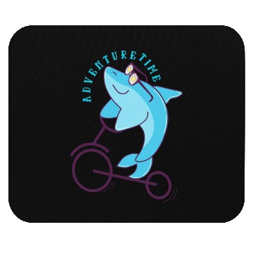 Discover Shark riding a bike | bicicle Mouse Pads