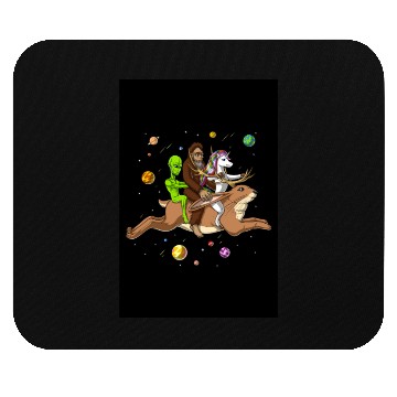 Discover Alien Bigfoot Unicorn Riding Jackalope Mouse Pads