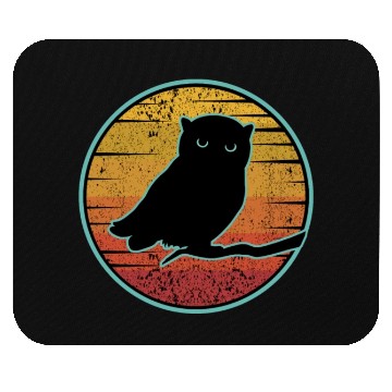 Discover Cute Black Owl Mouse Pads