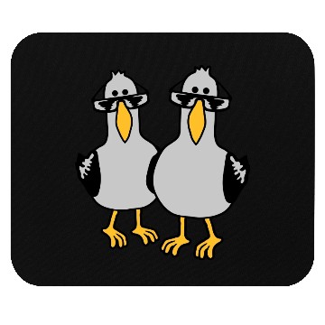 Discover 2 seagull friends team Mouse Pads