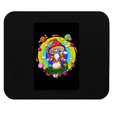 Discover Psychedelic Hippie Mushroom Wizard Mouse Pads
