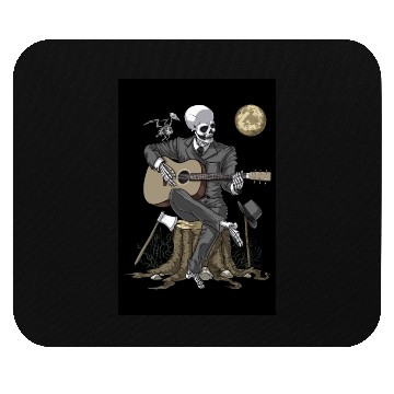 Discover Skeleton Goth Guitar Player Mouse Pads