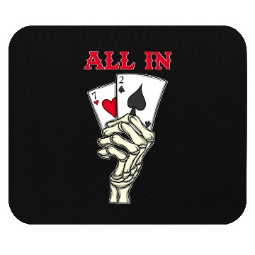 Discover Poker Player Poker Cards 7 2 Skeleton Hand Poker Mouse Pads